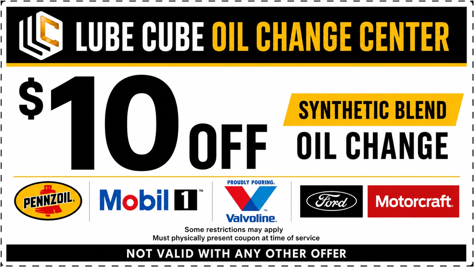 $10 off synthetic blend oil change coupon